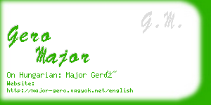 gero major business card